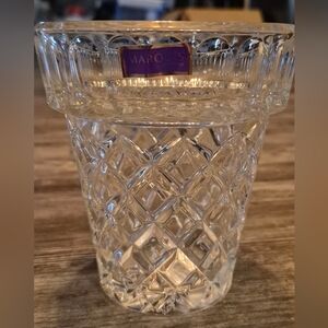 Marquise By Waterford Clear Crystal  with Purple Brand Label